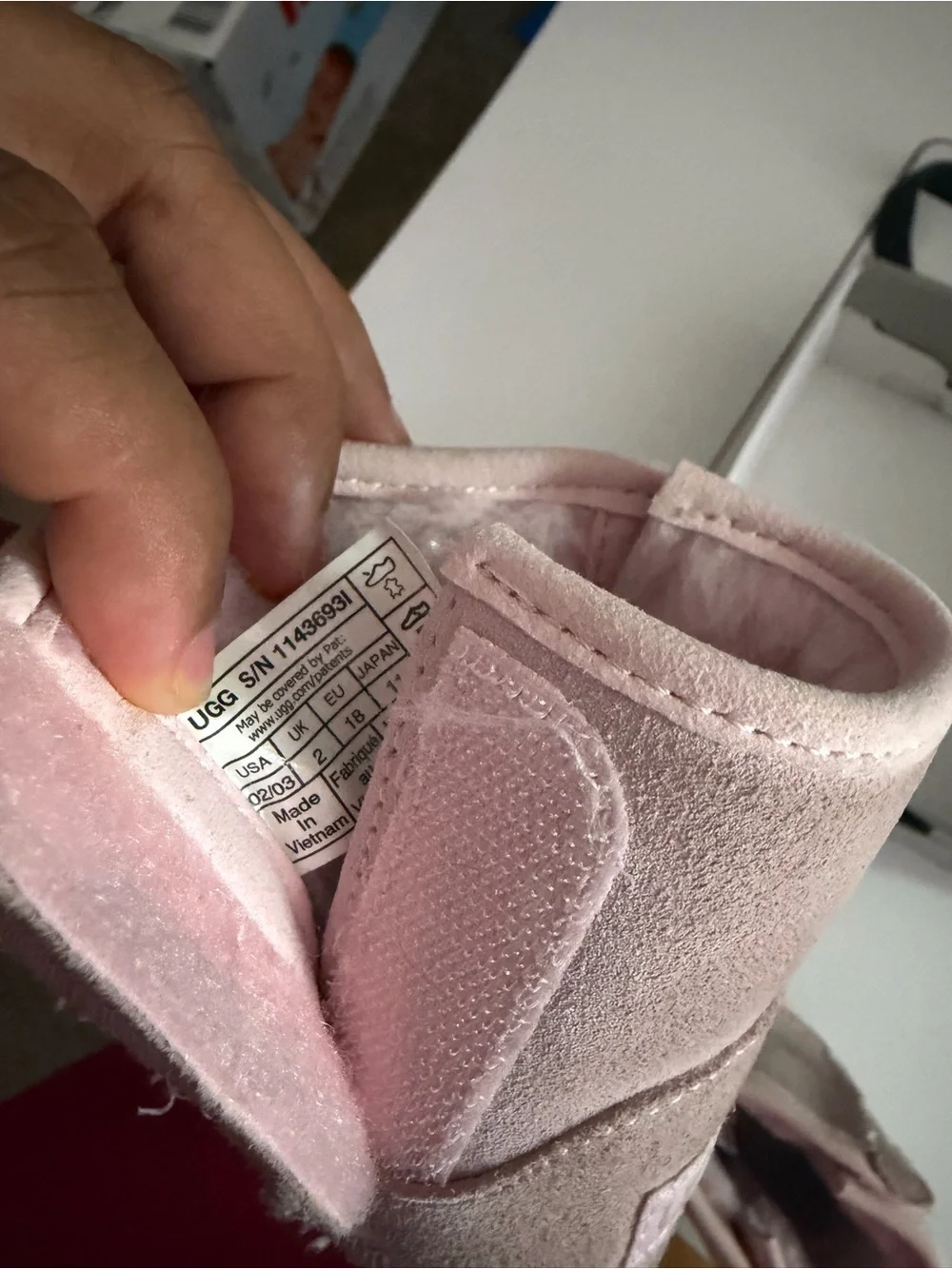 Pink Suede Shearling Baby UGG Boots